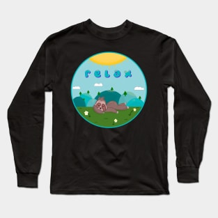 Relaxed Sloth Long Sleeve T-Shirt